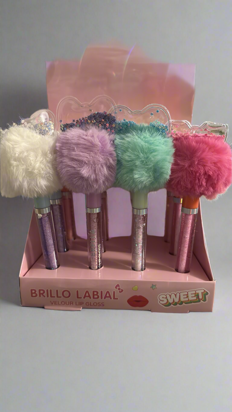 ✨Minnie Mouse Pompom Lip Gloss✨