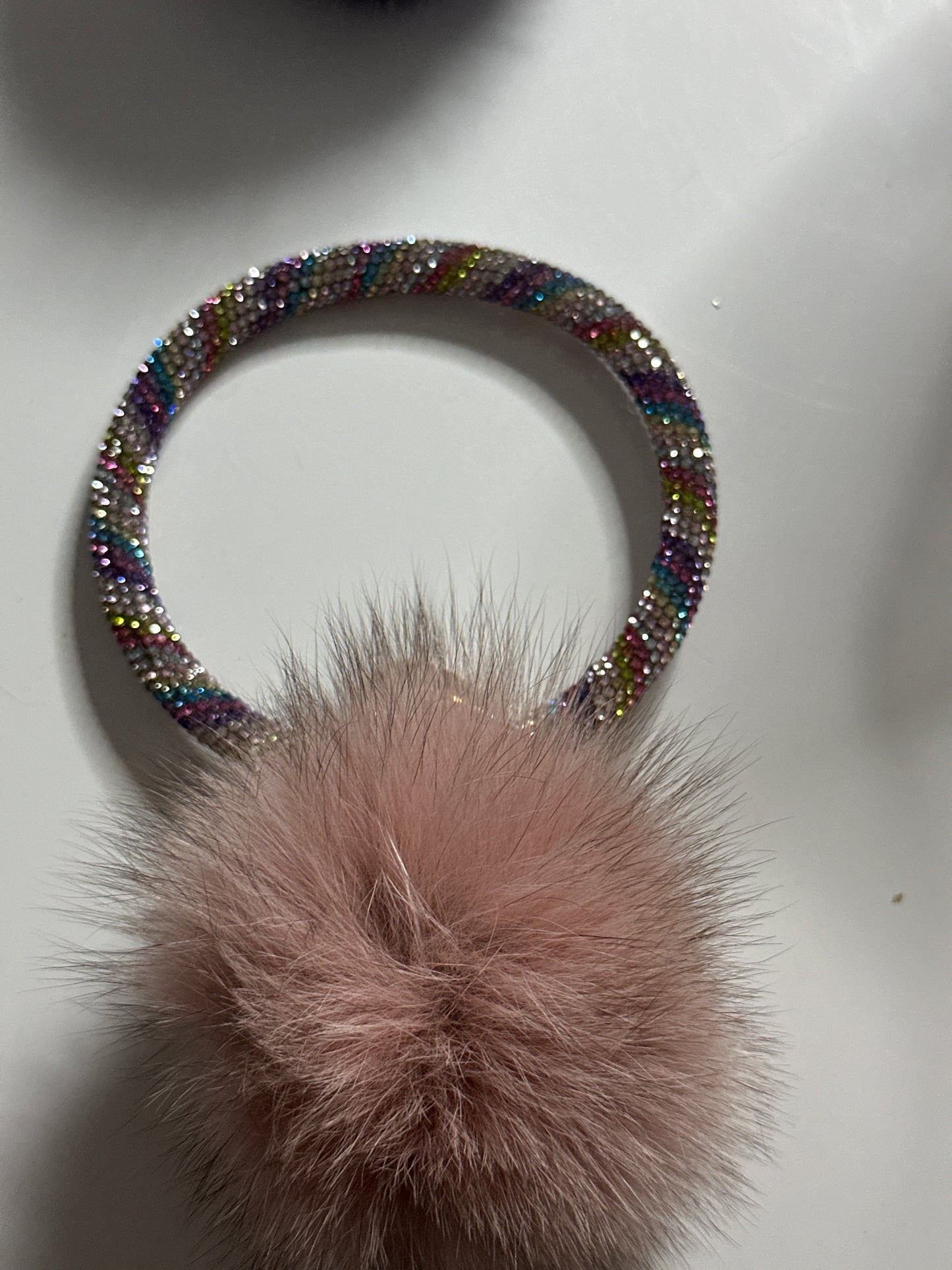 ✨Bling Bling Puff Ball Keychain✨