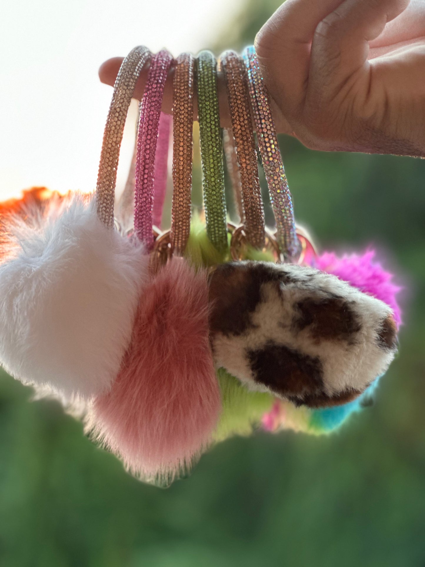 ✨Bling Bling Puff Ball Keychain✨