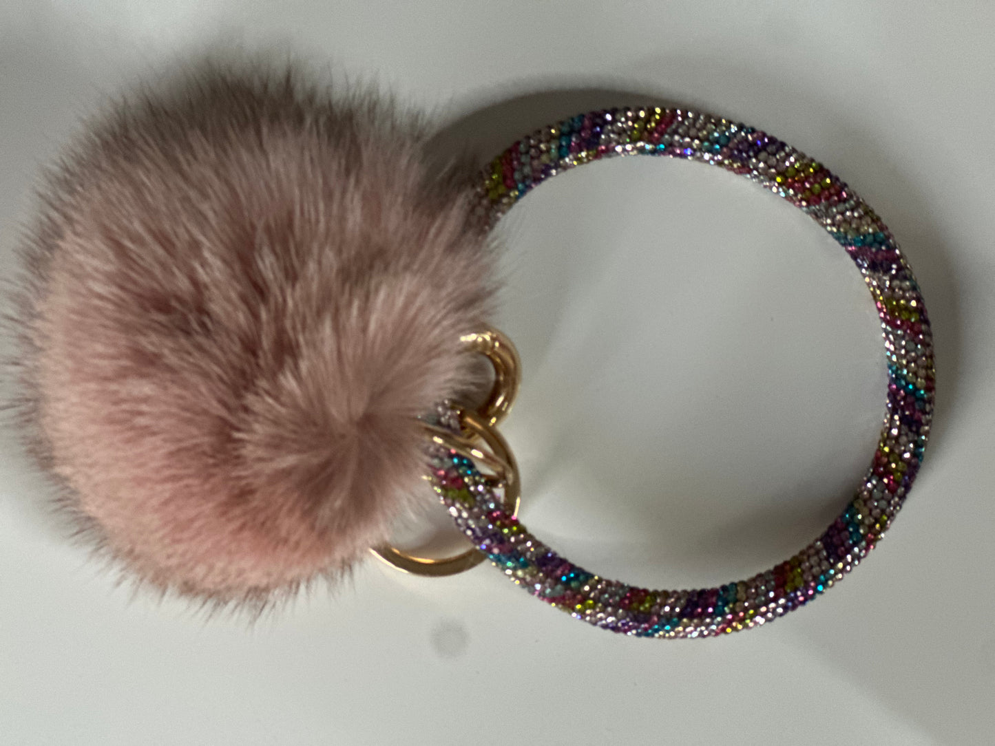 ✨Bling Bling Puff Ball Keychain✨